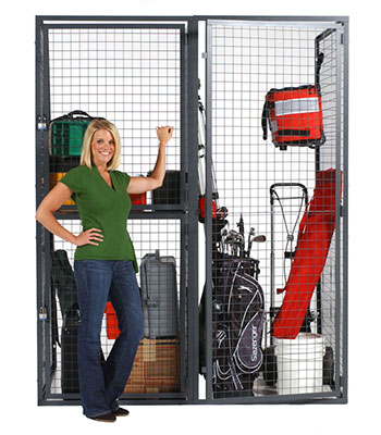Double and single tier wire lockers